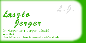 laszlo jerger business card