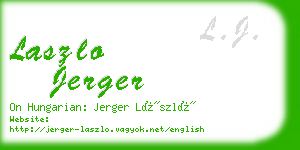 laszlo jerger business card